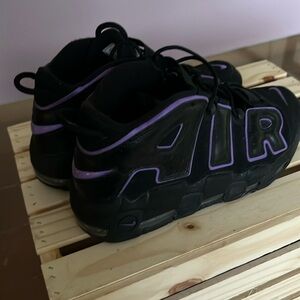Nike air utempos purple and black used lightly no box